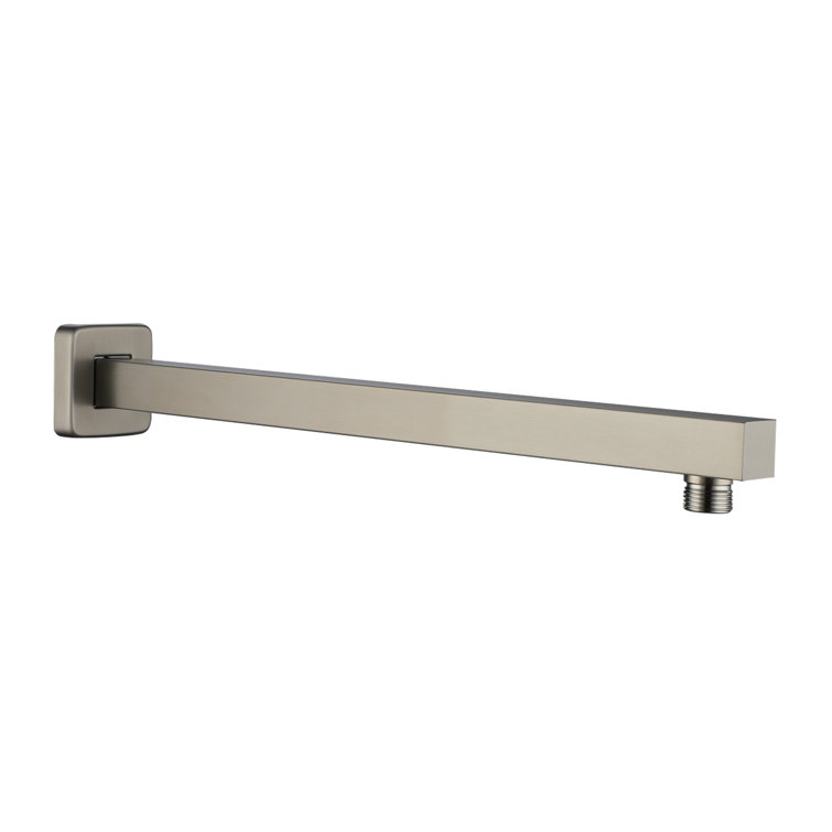 16" Brushed Nickel Square Wall-Mount Shower Arm