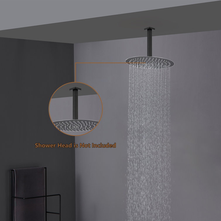 Matte Black Stainless Steel Ceiling Mounted Shower Arm