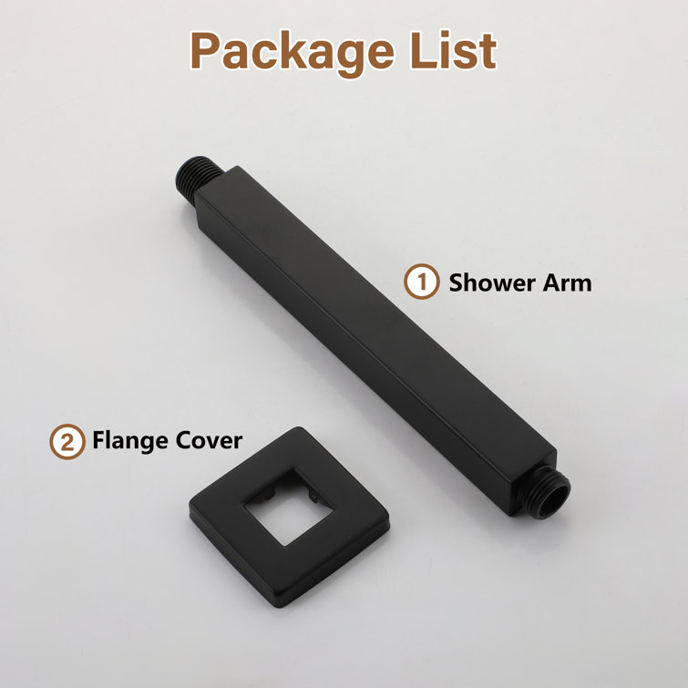 Matte Black Stainless Steel Ceiling Mounted Shower Arm