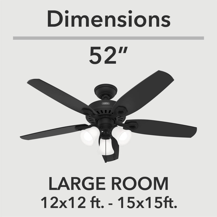 Builder 52" 5-Blade Energy Star® Standard Ceiling Fan With Lights And Pull Chain