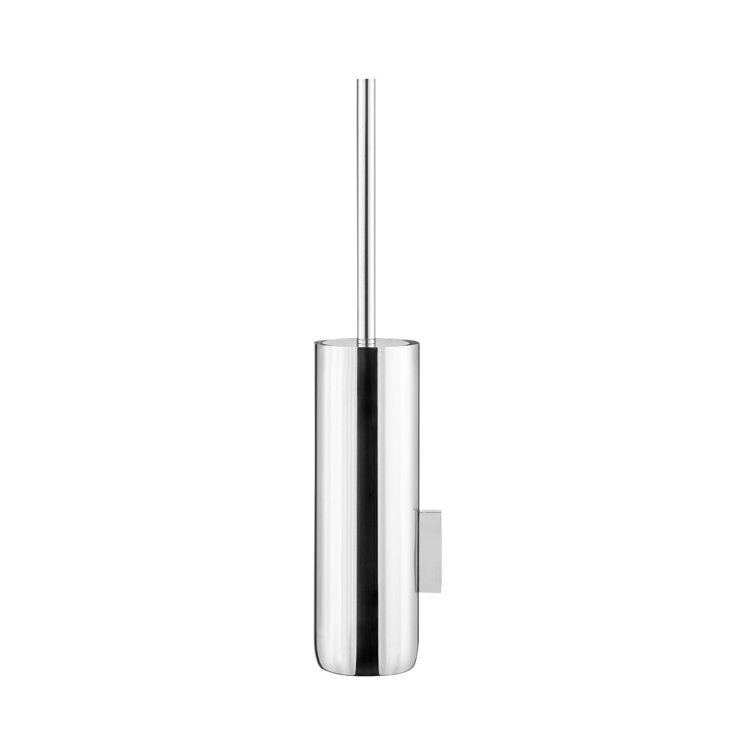 Polished Stainless Steel Wall Mounted Toilet Brush and Holder