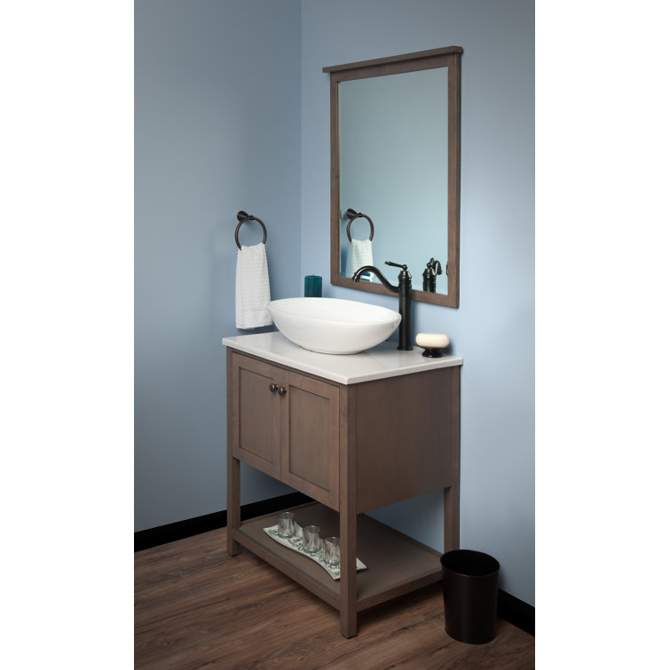 Bianco White Ceramic Oval Vessel Sink with Overflow