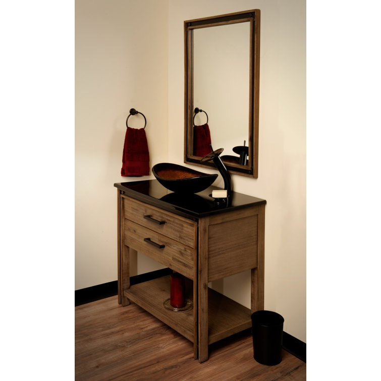 22'' Black and Copper Glass Oval Vessel Sink