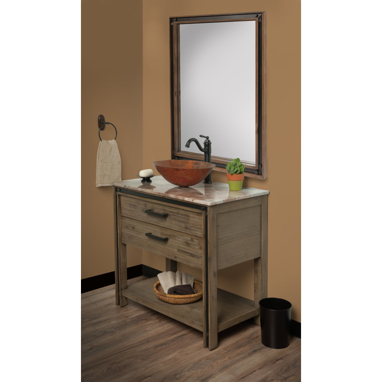 Oval Copper Above-Counter Sink with Oil Rubbed Bronze Faucet