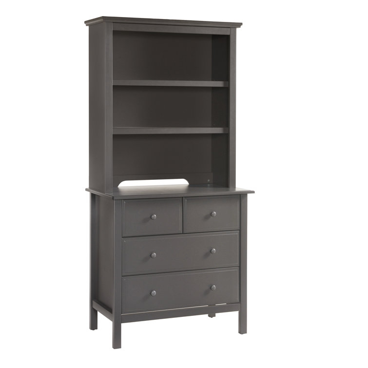 Slate Adjustable Kids Bookcase with Hutch Conversion