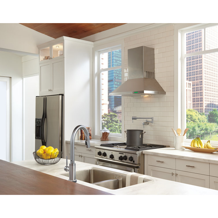 Stainless Steel Modern Pull-Down Kitchen Faucet with Spray