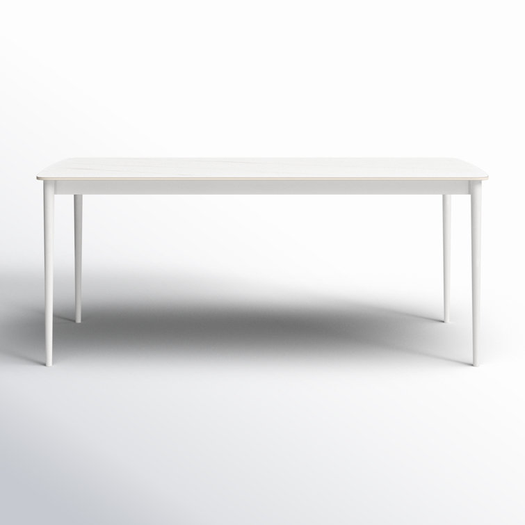 Mojito 71'' Gray Stone and Aluminum Outdoor Dining Table