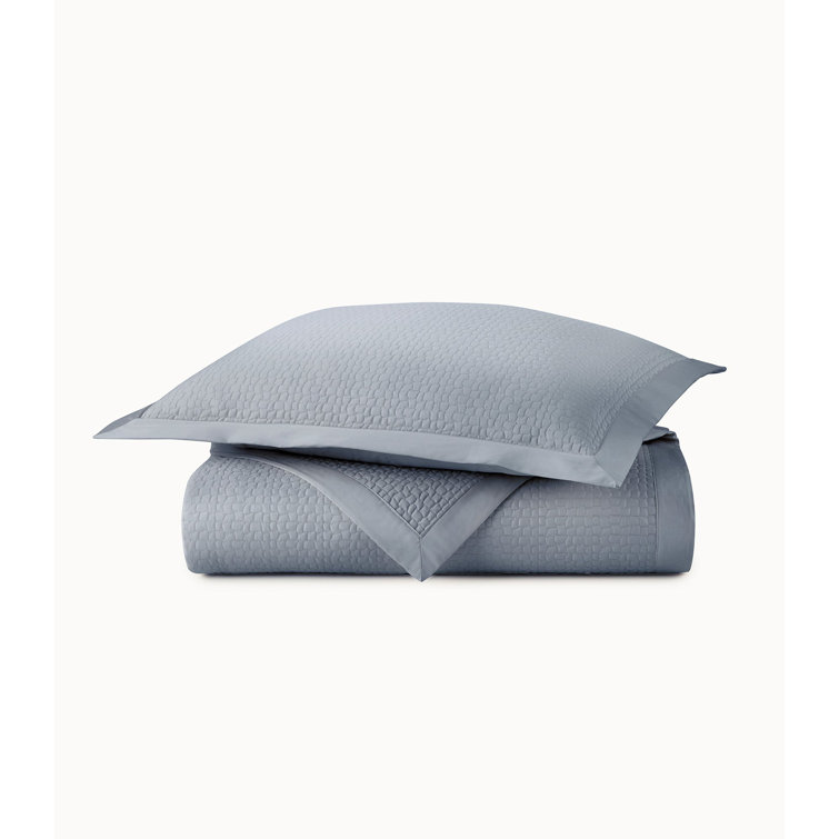 Hamilton Blue Quilted Polyester Coverlet, Twin Size