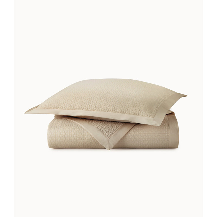 Pearl Queen Quilted Cotton Coverlet with Poly Fiber Fill