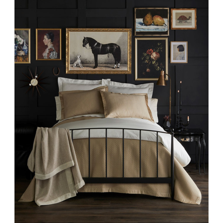 Pearl Queen Quilted Cotton Coverlet with Poly Fiber Fill