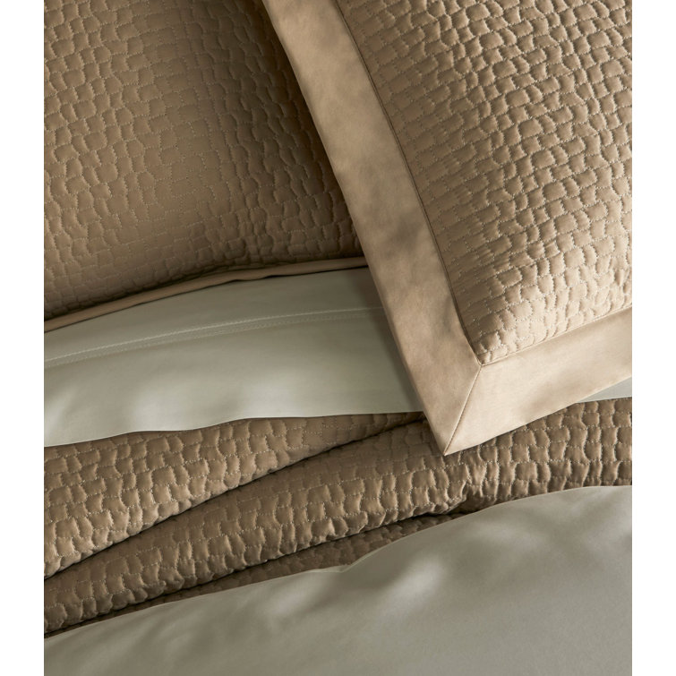 Pearl Queen Quilted Cotton Coverlet with Poly Fiber Fill
