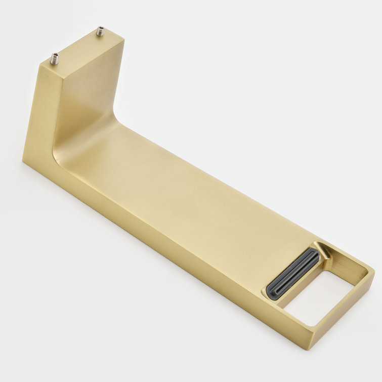 Brushed Gold Wall-Mounted Waterfall Bathroom Faucet