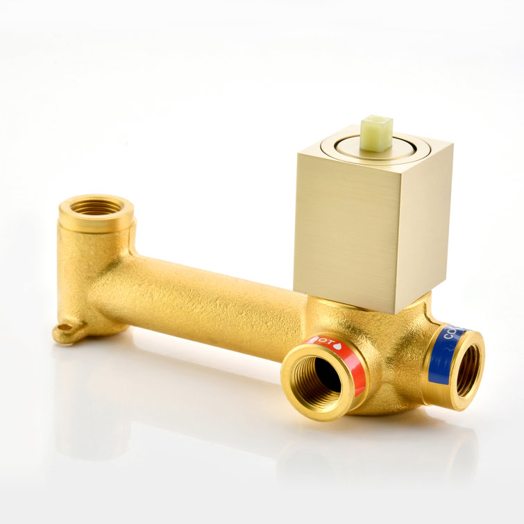 Brushed Gold Wall-Mounted Waterfall Bathroom Faucet