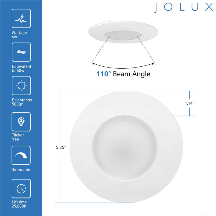 Adjustable 4-Inch White LED Retrofit Recessed Lighting Kit, 4-Pack
