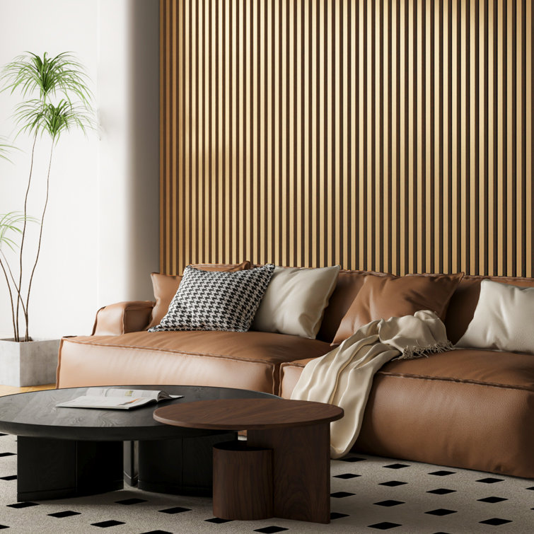 Red Oak 3D Acoustic Wood Slat Wall Panels, 24''x94.5''