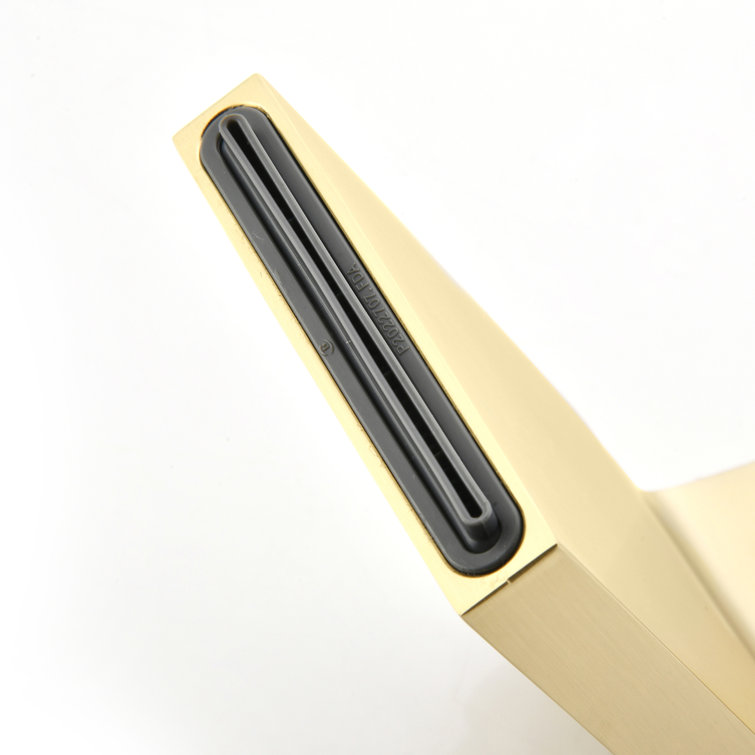 Brushed Gold Brass Wall Mount Bathroom Sink Faucet with Swiveling Waterfall Spout