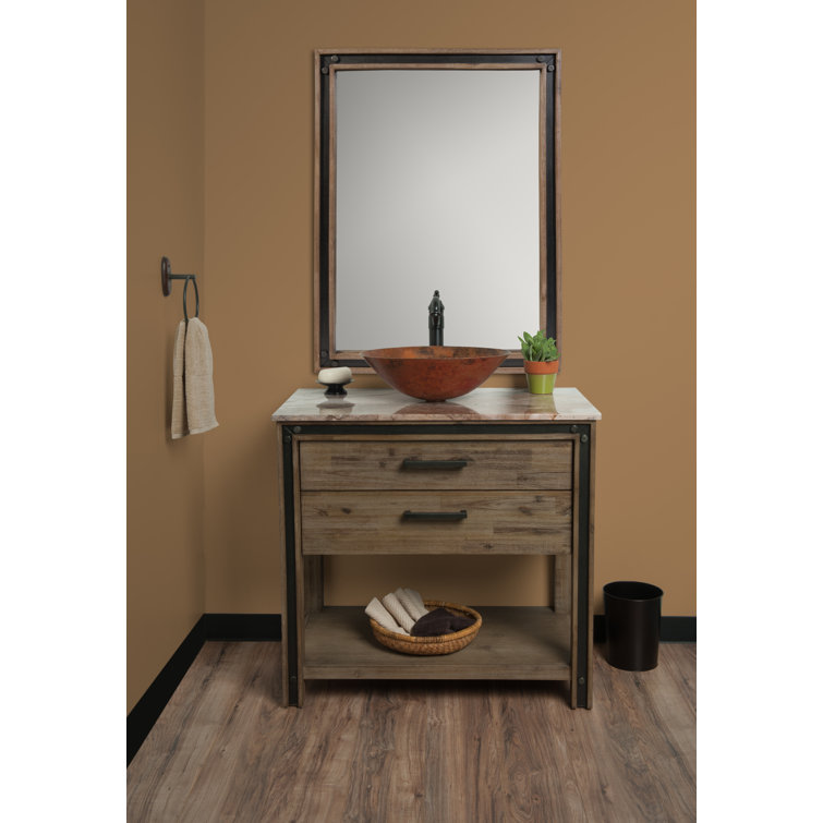 Oval Copper Above-Counter Sink with Oil Rubbed Bronze Faucet