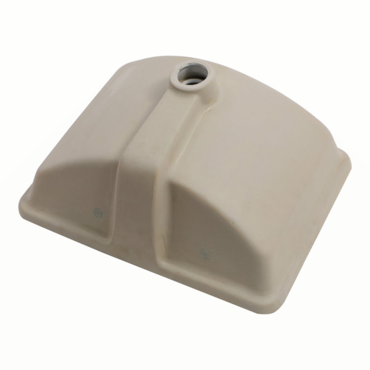 18.5" x 14" White Ceramic Rectangular Undermount Bathroom Sink
