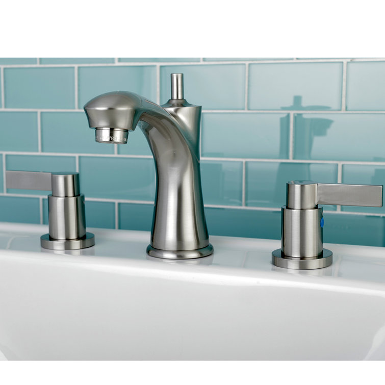 NuvoFusion Elegant 8-Inch Widespread Brushed Nickel Bathroom Faucet