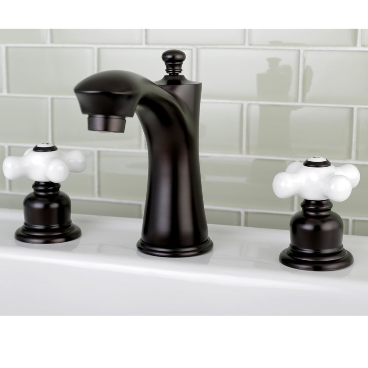 Victorian Oil Rubbed Bronze 8" Widespread Bathroom Faucet