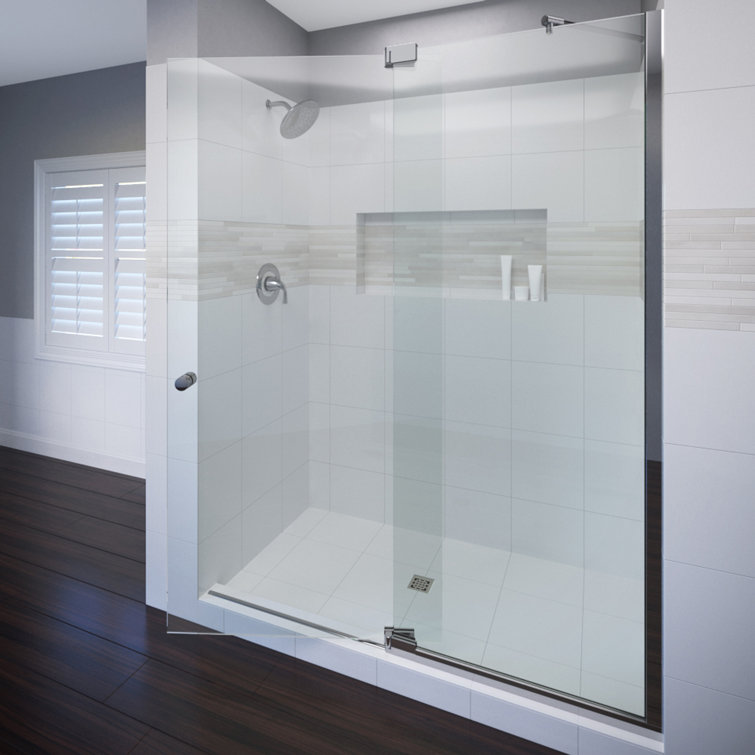 Cantour 54" Oil Rubbed Bronze Frameless Pivot Shower Door
