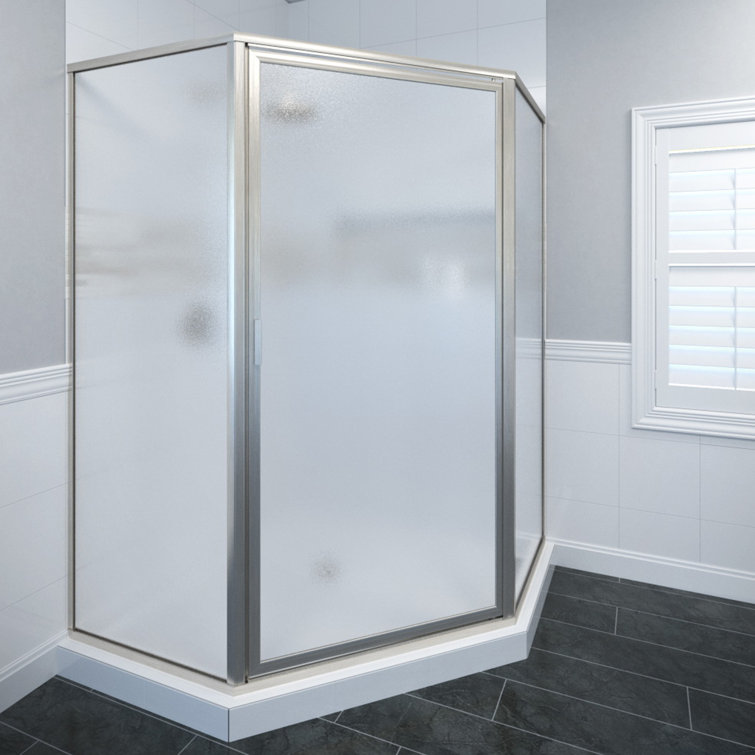 Deluxe 68.625'' H Brushed Nickel Framed Neo-Angle Shower Enclosure