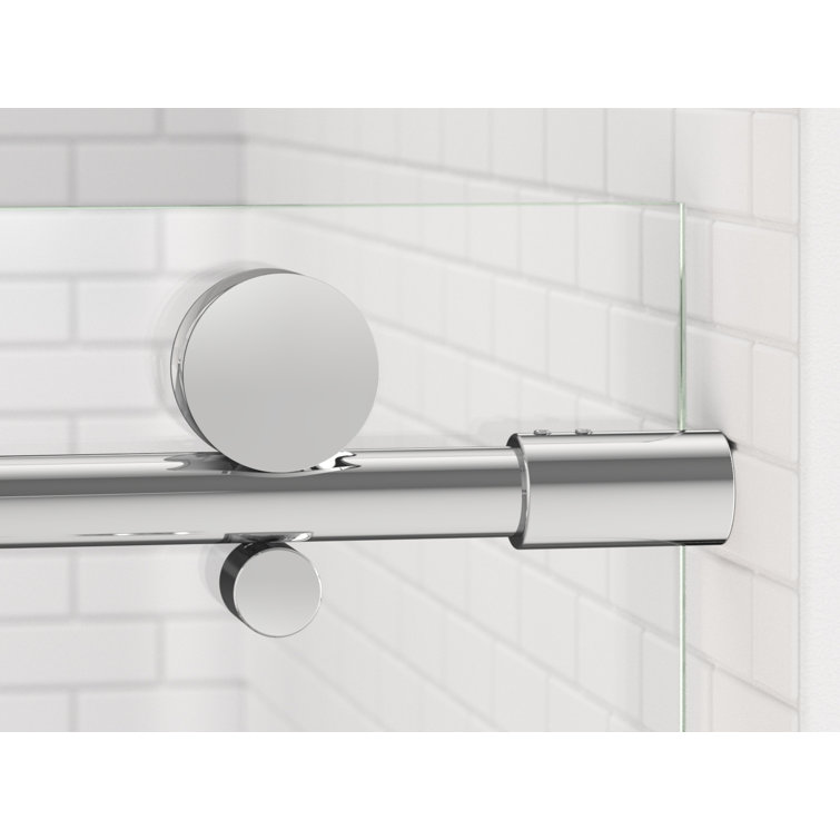 Vinesse 59" x 76" Frameless Chrome Sliding Shower Door