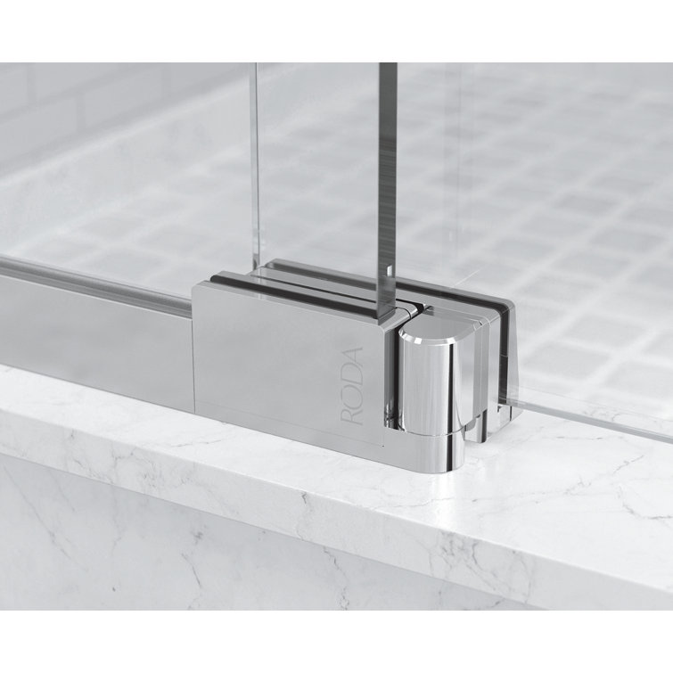 Cantour 54" Oil Rubbed Bronze Frameless Pivot Shower Door