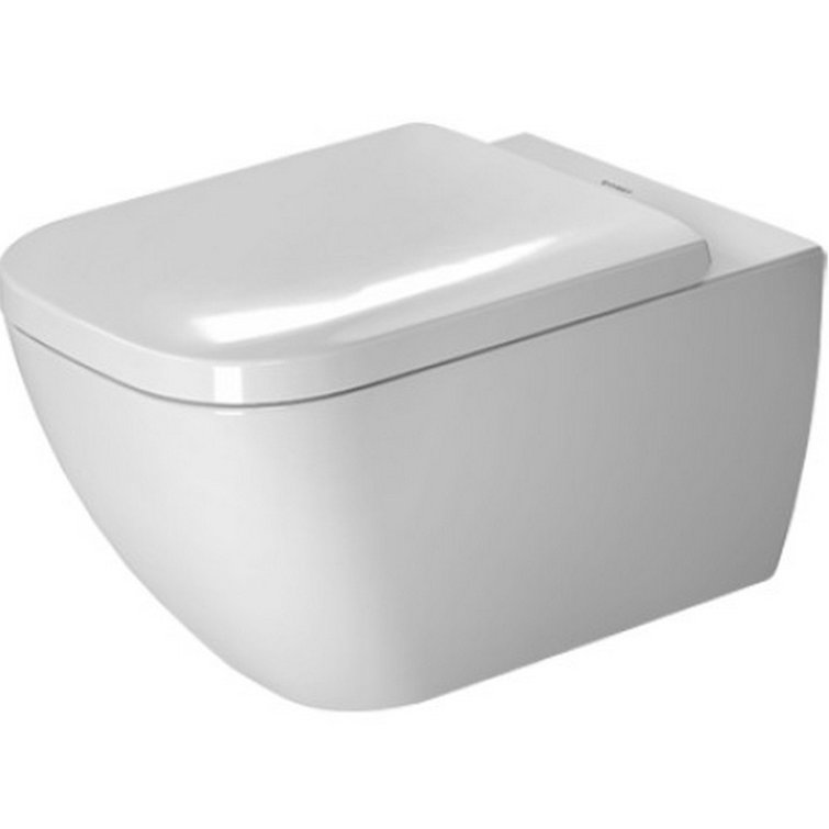 Happy D.2 White Wall Mounted Elongated Dual Flush Toilet