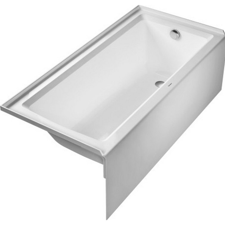 Architec 66" White Acrylic Alcove Soaking Bathtub
