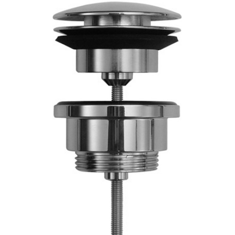 Chrome Finish Push-Open Bathroom Sink Drain 13L