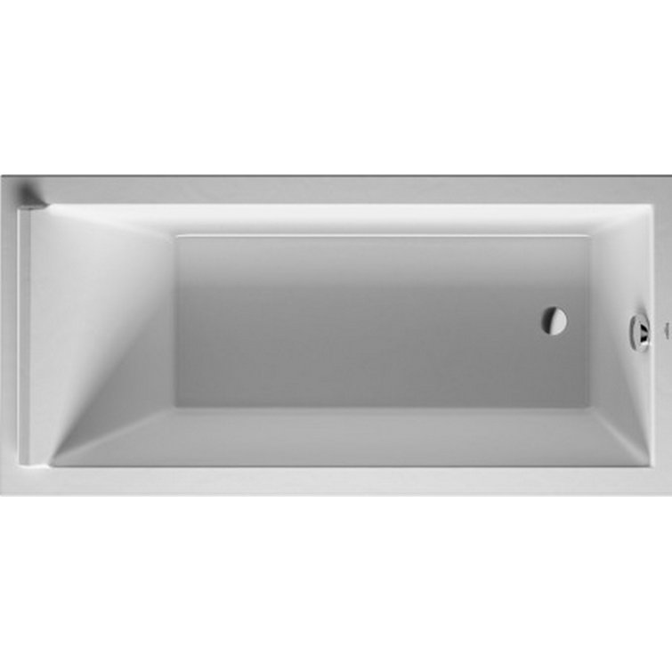 Starck 67" White Acrylic Drop-In Soaking Bathtub