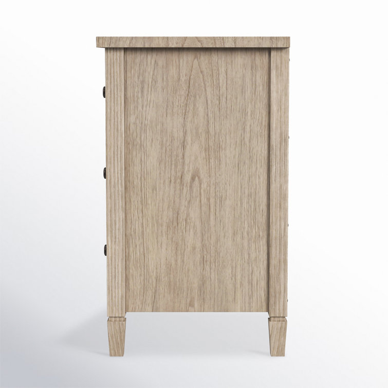 Desert Sand Traditional 3-Drawer Dresser with Bronze Hardware