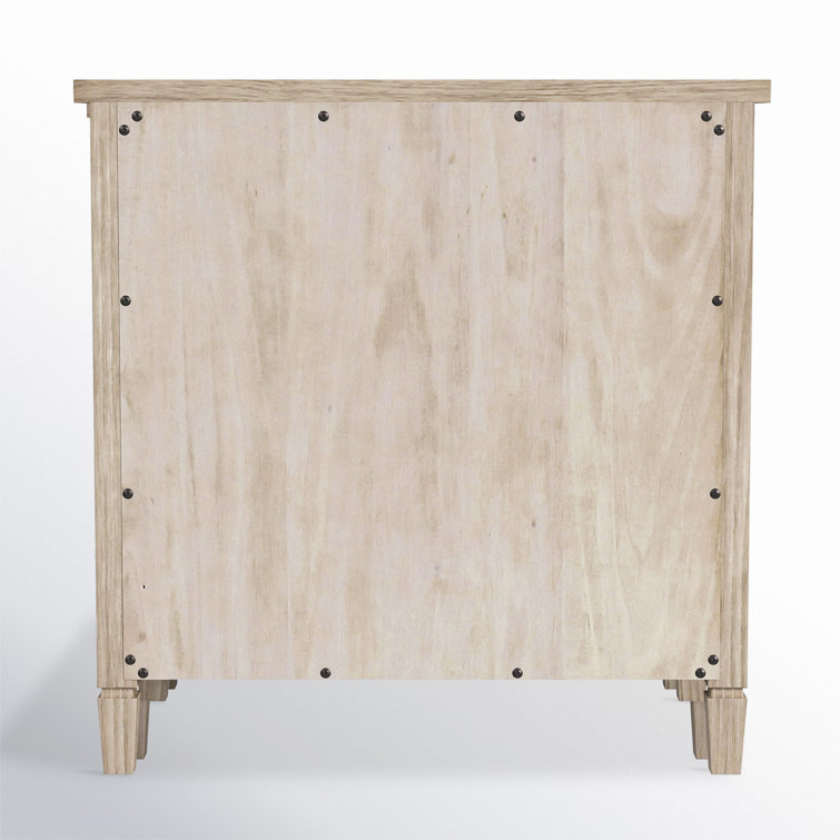 Desert Sand Traditional 3-Drawer Dresser with Bronze Hardware