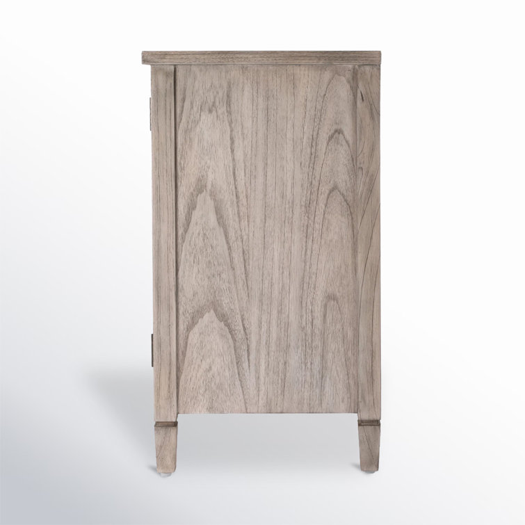 Desert Sand Traditional 2-Door Cane Cabinet with Adjustable Shelving