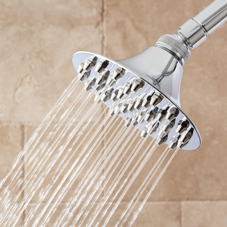 Chrome Adjustable Rain Shower Head with Swivel