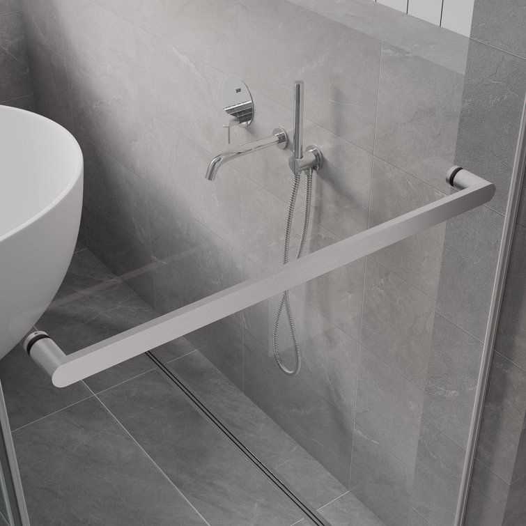 Contemporary Frameless Double Sliding Shower Door with Clear Tempered Glass