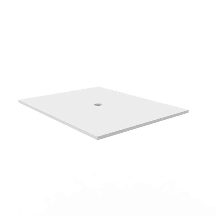 24 Inch White Solid Surface Minimalist Vanity Countertop