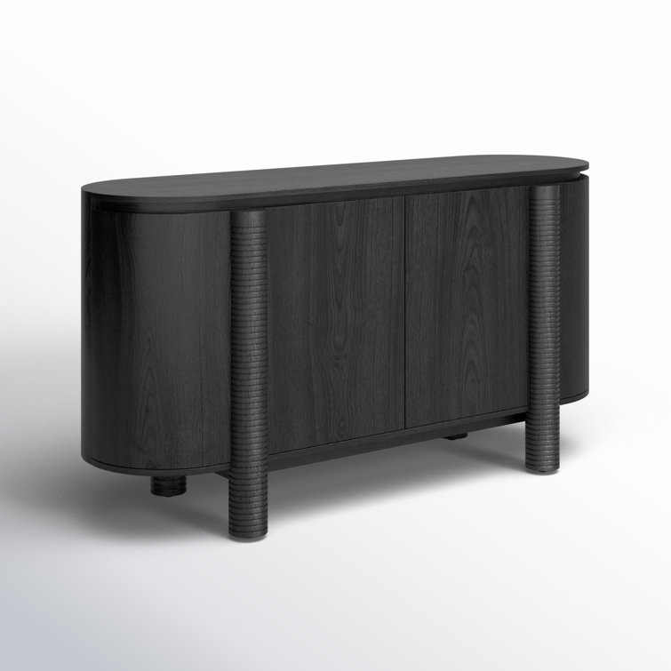 Callum 63'' Black Solid Wood Sideboard