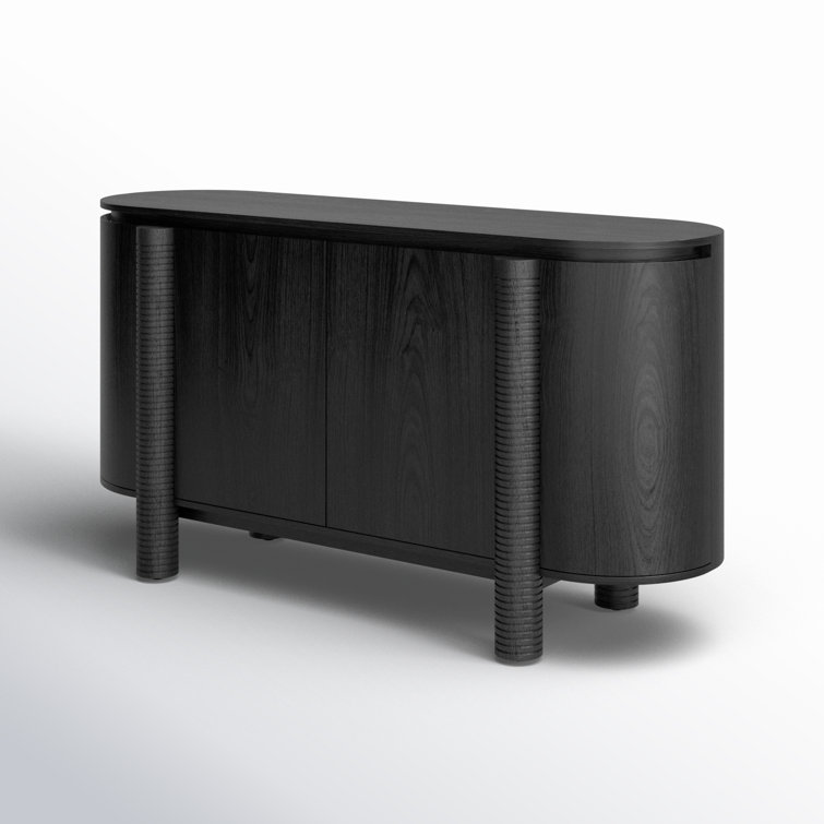 Callum 63'' Black Solid Wood Sideboard