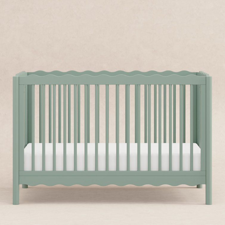 Light Sage Sustainable Pine Wood 4-in-1 Convertible Crib