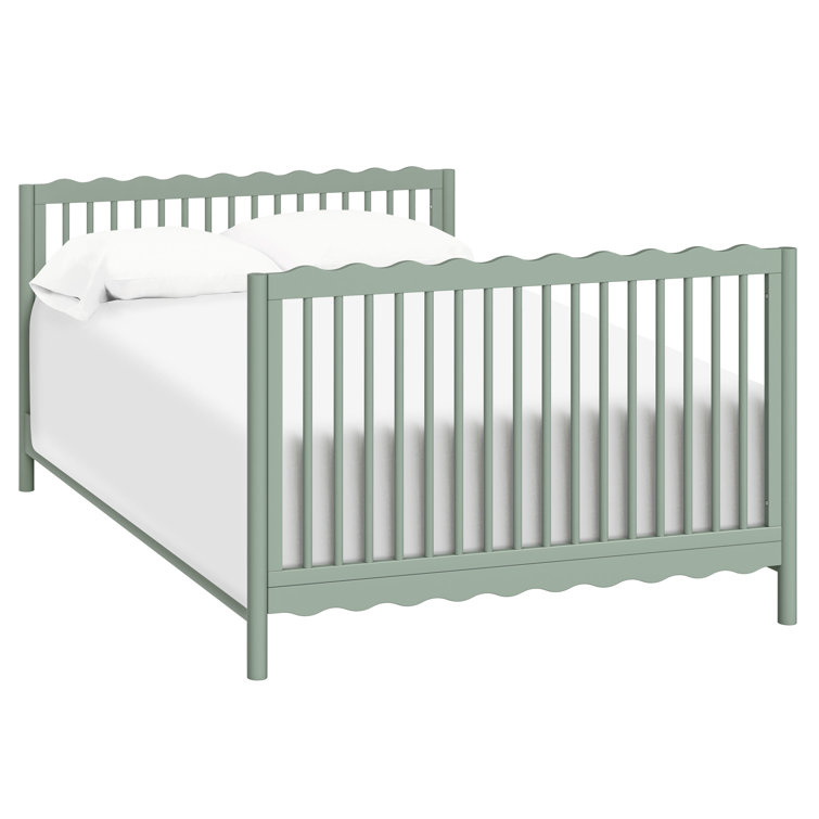 Light Sage Sustainable Pine Wood 4-in-1 Convertible Crib