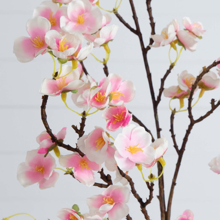 41in Pink Artificial Cherry Blossom Flower Stems Set