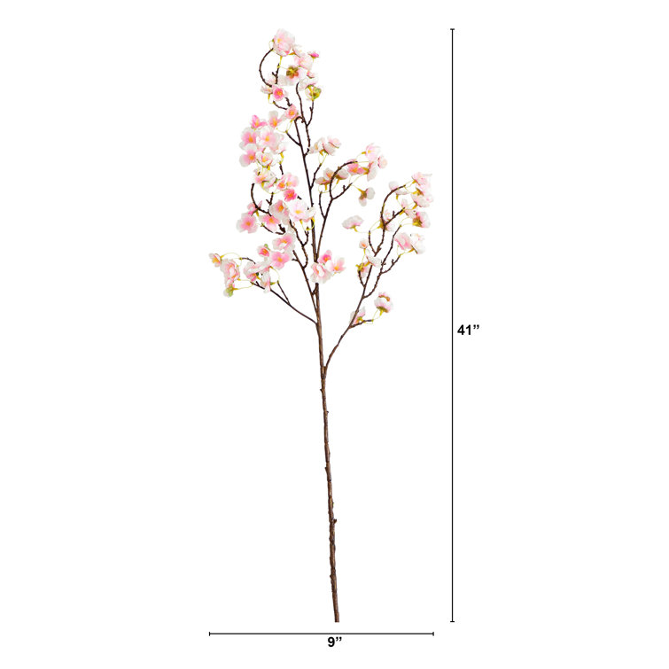 41in Pink Artificial Cherry Blossom Flower Stems Set