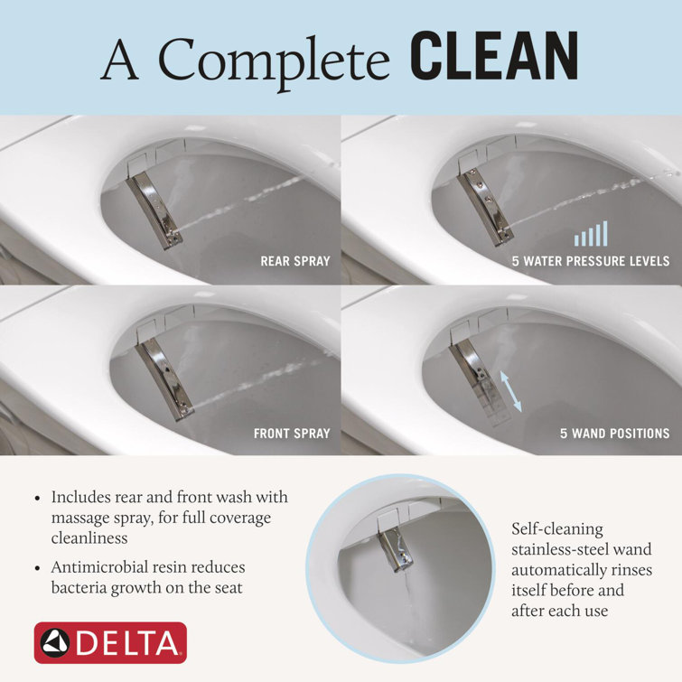 Refresh Ultimate White Elongated Electric Bidet Toilet Seat
