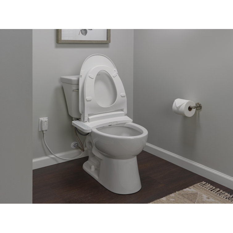 White Elongated Electric Bidet Toilet Seat with Soft Close