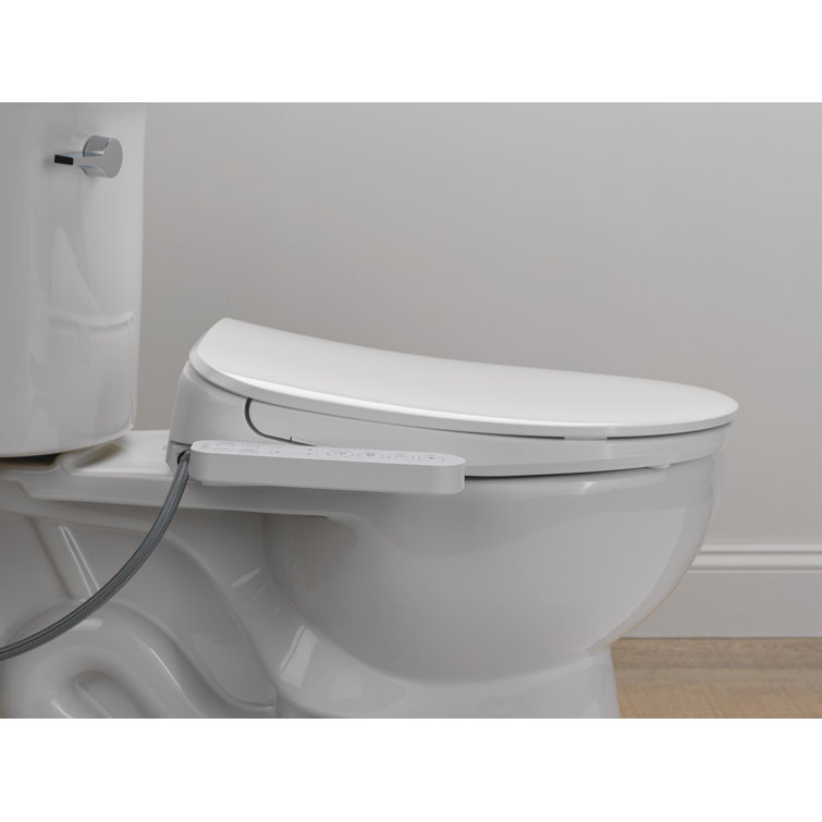 White Elongated Electric Bidet Toilet Seat with Soft Close