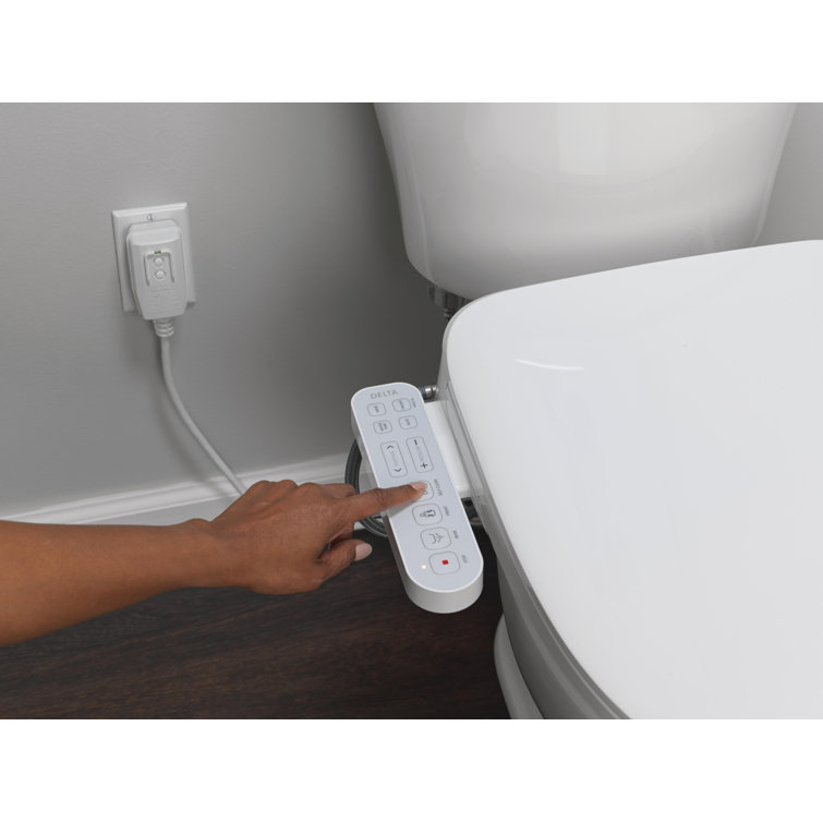 White Elongated Electric Bidet Toilet Seat with Soft Close