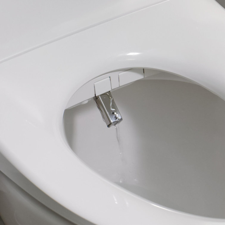 White Elongated Electric Bidet Toilet Seat with Soft Close