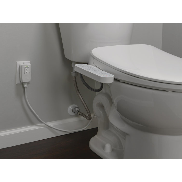 White Elongated Electric Bidet Toilet Seat with Soft Close